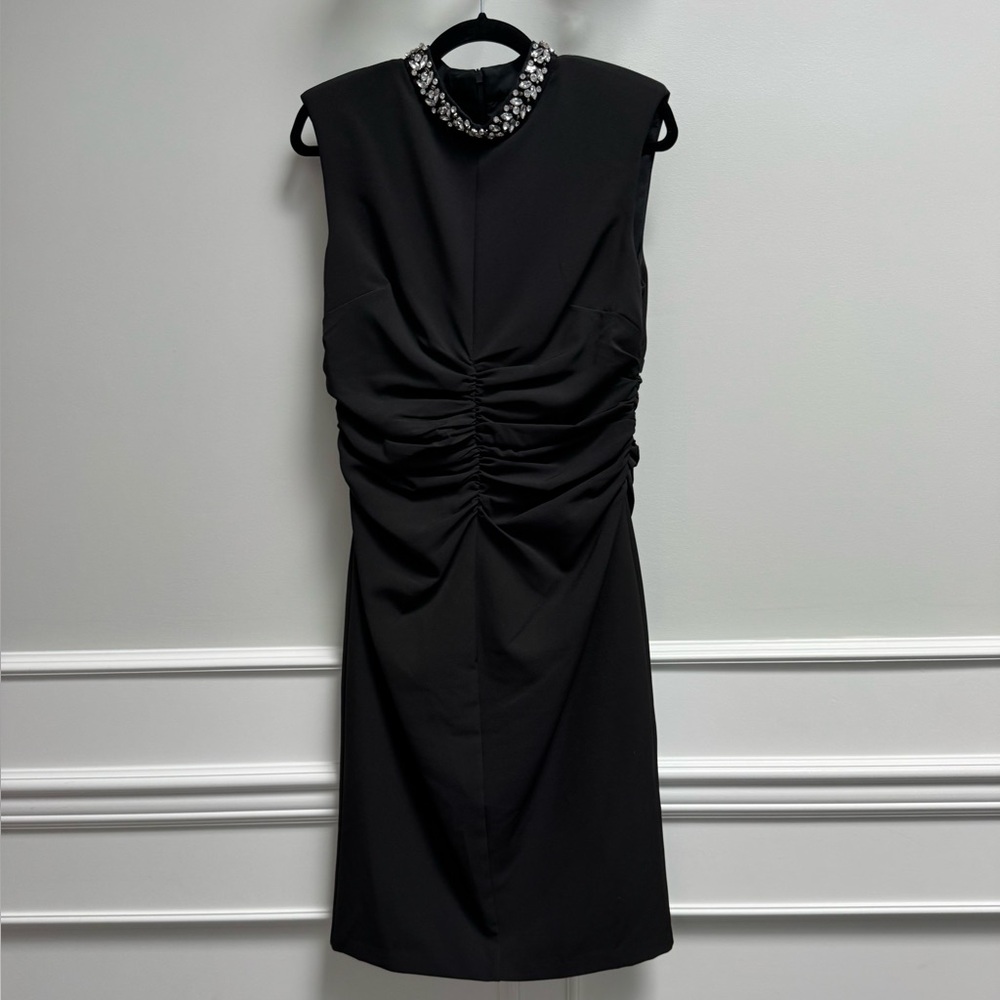 Eliza J - Embellished Mock Neck Sheath Dress - Size 10 - Picture 6 of 9